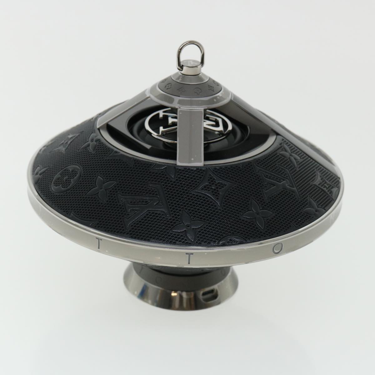 LOUIS VUITTON Monogram Horizon light-up speaker object Black QAC000 Auth 32374A