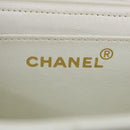 CHANEL Matelasse Pair Shoulder Bag Lamb Skin White CC Auth 32416A-19