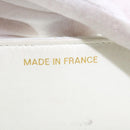 CHANEL Matelasse Pair Shoulder Bag Lamb Skin White CC Auth 32416A-20
