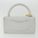 CHANEL Matelasse Pair Shoulder Bag Lamb Skin White CC Auth 32416A-3