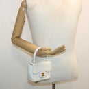 CHANEL Matelasse Pair Shoulder Bag Lamb Skin White CC Auth 32416A-41