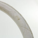 CHANEL Matelasse Pair Shoulder Bag Lamb Skin White CC Auth 32416A-8