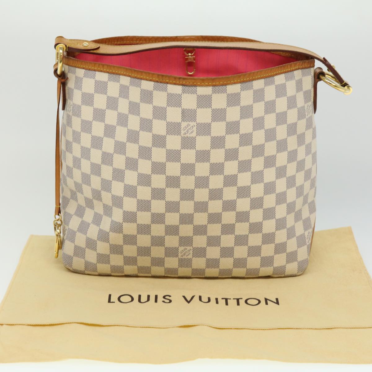 LOUIS VUITTON Damier Azur Delightful PM Shoulder Bag N41447 LV Auth 32417