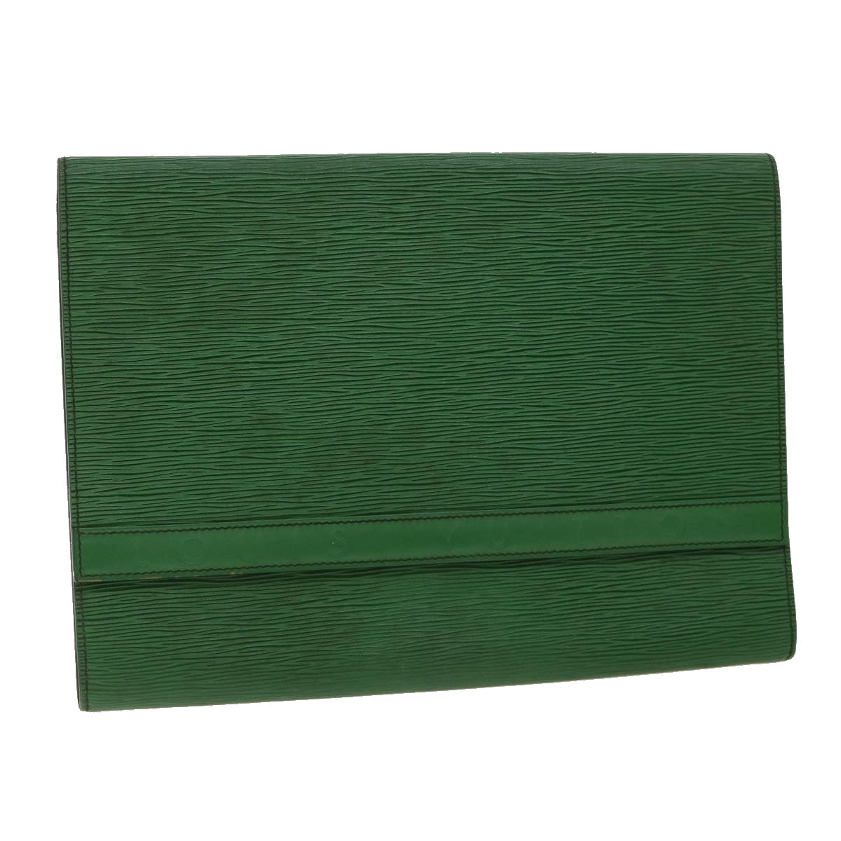 LOUIS VUITTON Epi Document case Clutch Bag Green LV Auth 32423