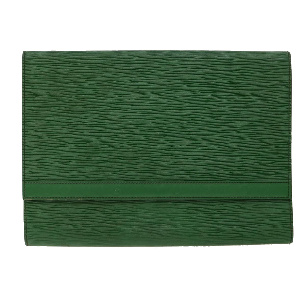 LOUIS VUITTON Epi Document case Clutch Bag Green LV Auth 32423