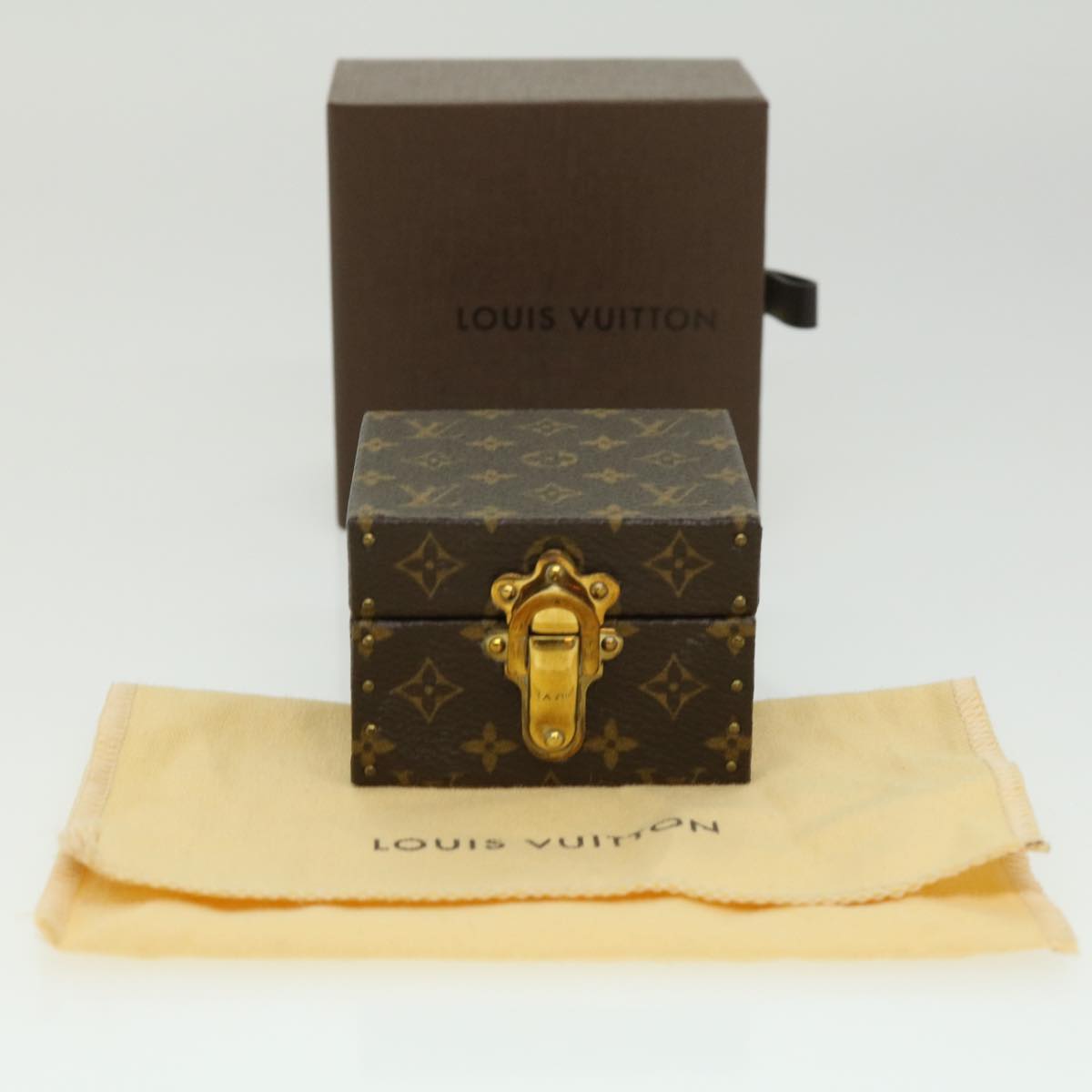 LOUIS VUITTON Monogram Eccrine Declaration Jewelry Box M21010 LV Auth 32529A