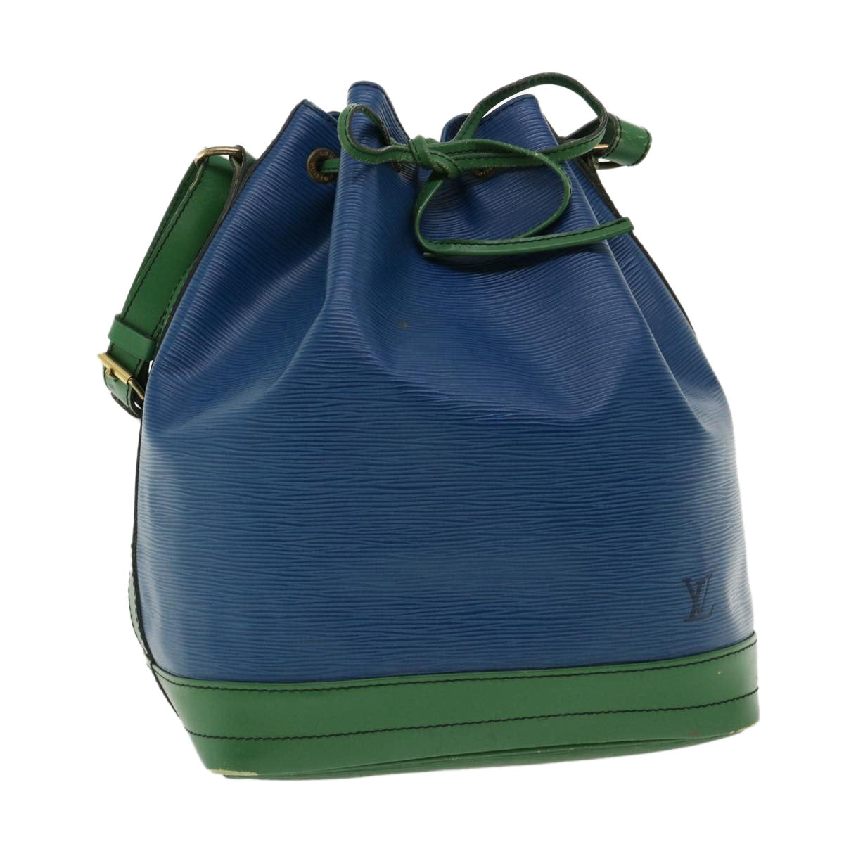 LOUIS VUITTON Epi Tricolor Noe Shoulder Bag Green Blue Red M44084 LV Auth 32555