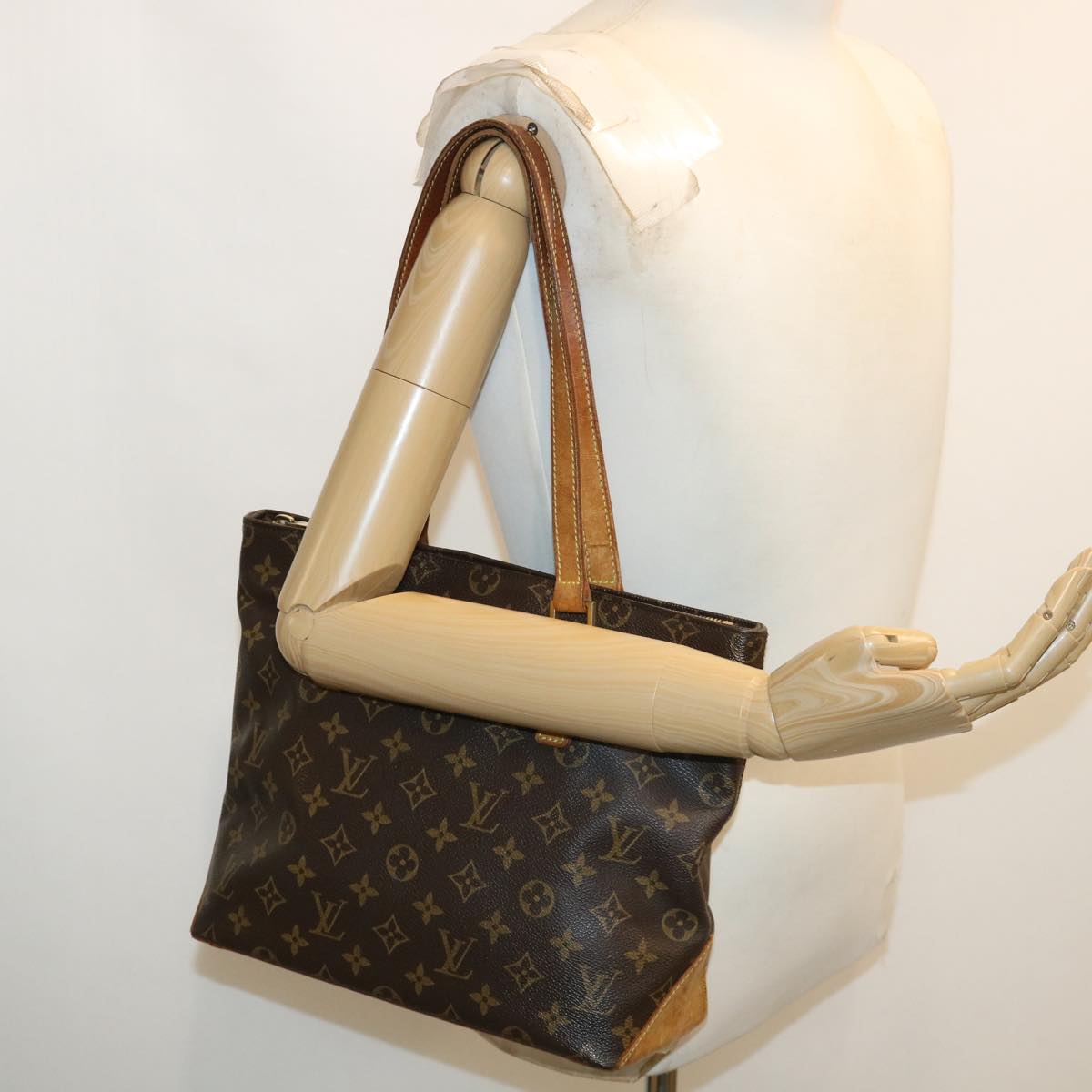 LOUIS VUITTON Monogram Cabas Piano Tote Bag M51148 LV Auth 32560