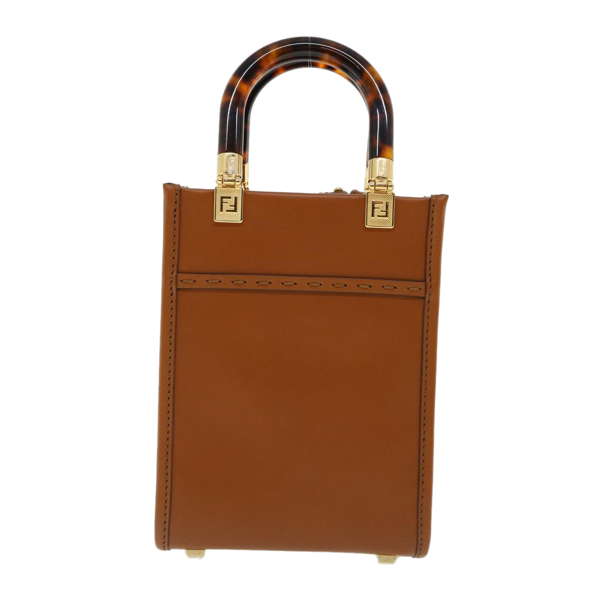 FENDI mini sunshine shopper Shoulder Bag Calfskin Leather 8BS051ABVL Auth 32629A
