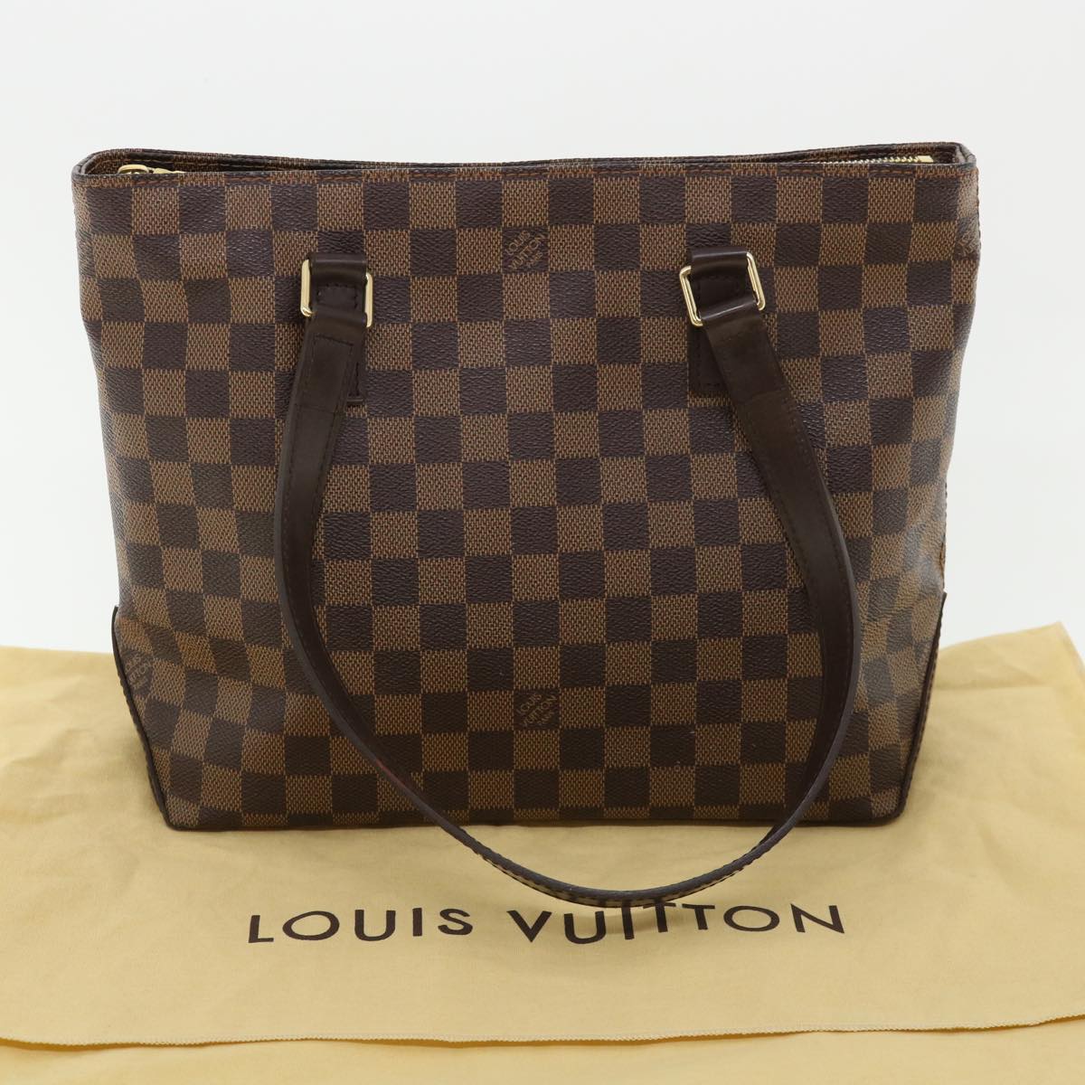 LOUIS VUITTON Damier Ebene Cabas Piano Tote Bag SPO M51148 LV Auth 32631