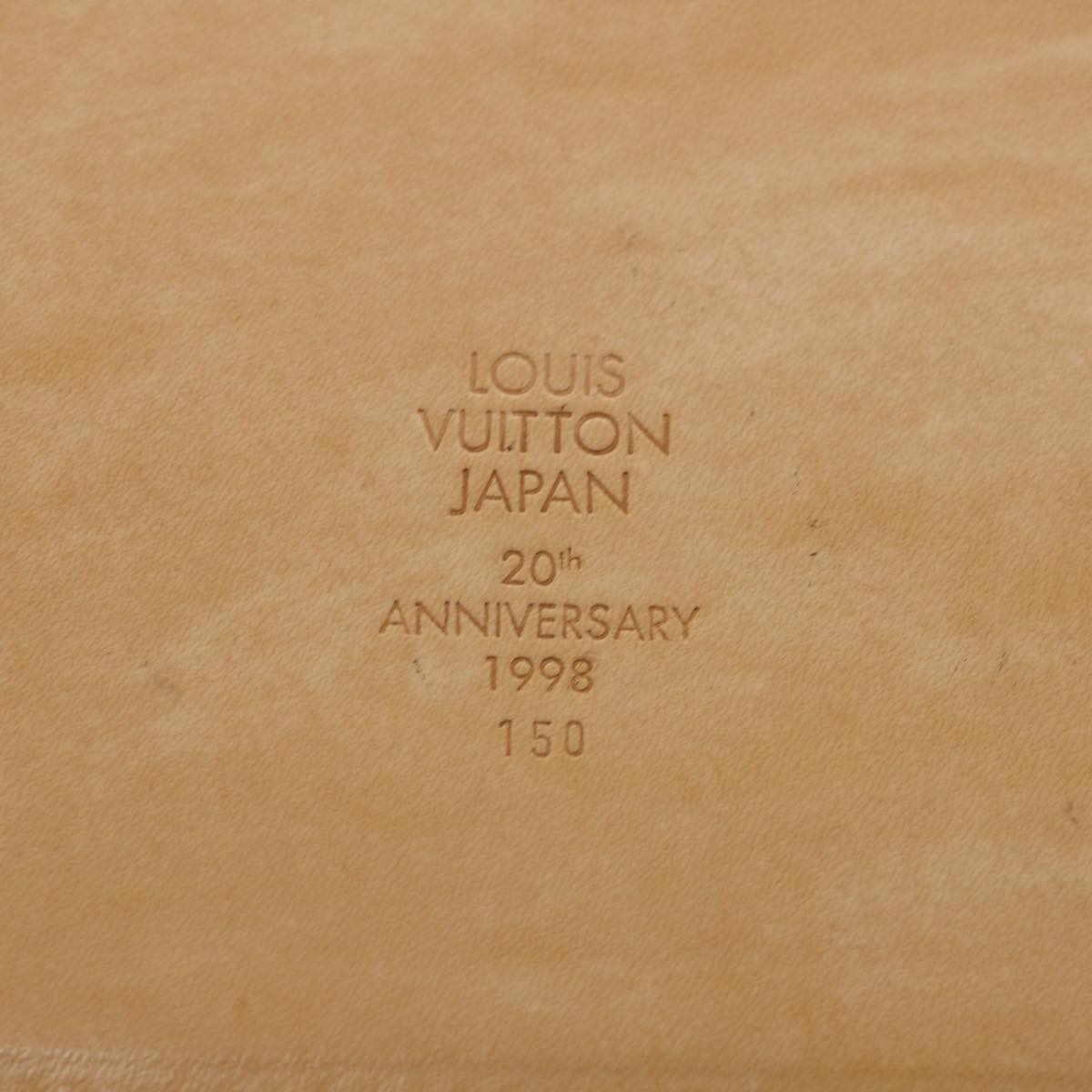 LOUIS VUITTON Valtec Briefcase Nomad Leather Beige M99071 LV Auth 32637A