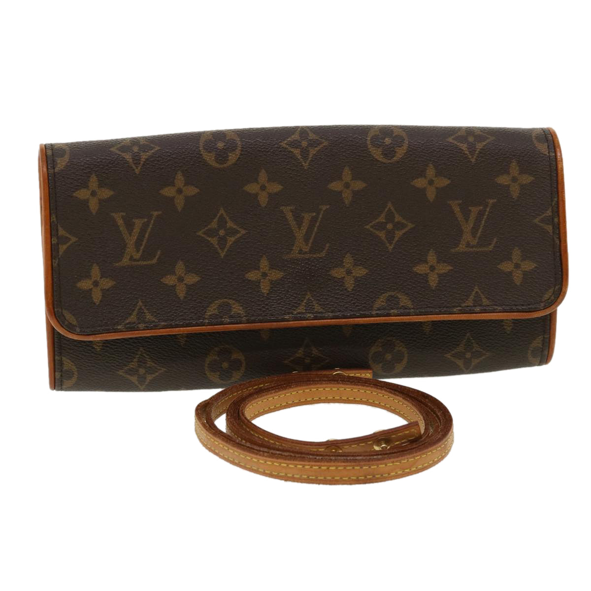 LOUIS VUITTON Monogram Pochette Twin GM Shoulder Bag M51852 LV Auth 32665