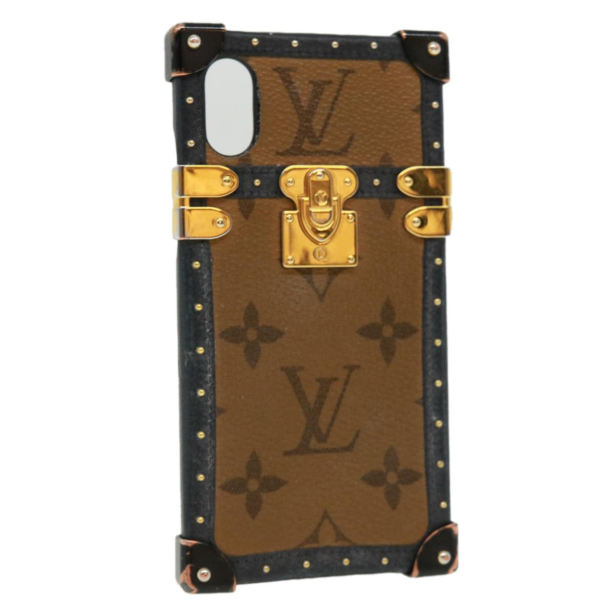 LOUIS VUITTON Monogram Reverse Eye trunk light IPHONE X＆XS M67893 LV Auth 32691