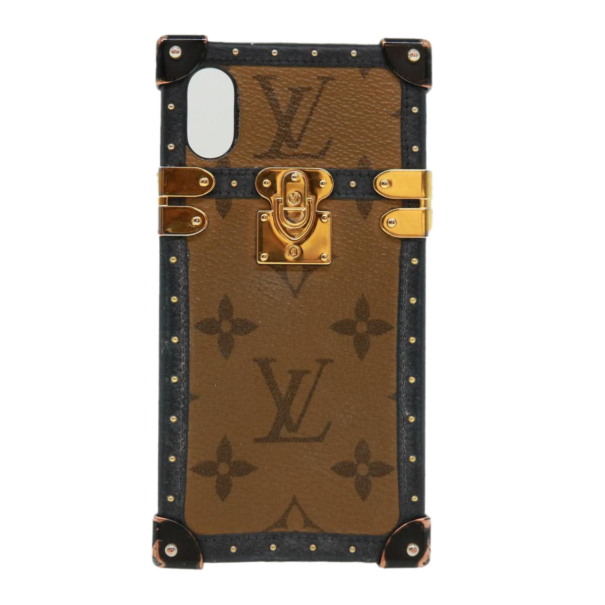 LOUIS VUITTON Monogram Reverse Eye trunk light IPHONE X＆XS M67893 LV Auth 32691