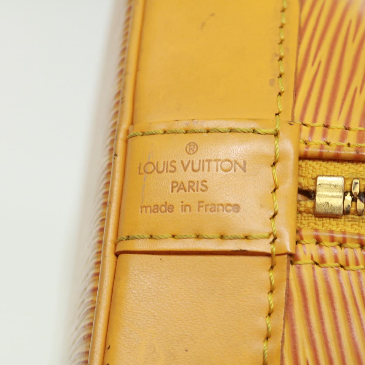 LOUIS VUITTON Epi Alma Hand Bag Yellow M52149 LV Auth 32741