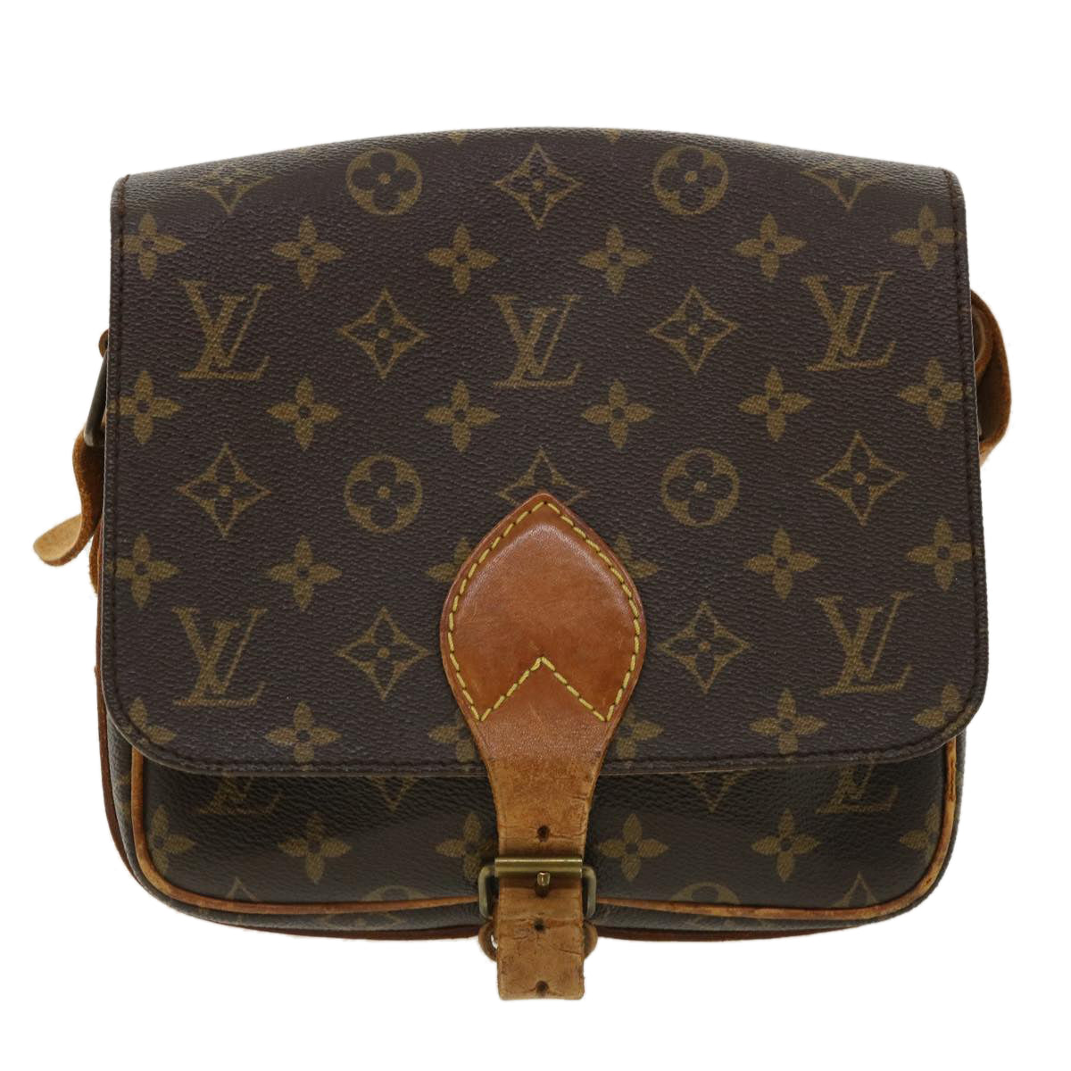 LOUIS VUITTON Monogram Cartouchiere GM Shoulder Bag M51252 LV Auth 32742