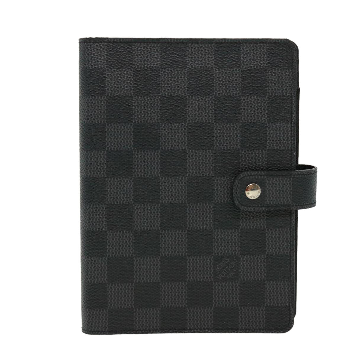 LOUIS VUITTON Damier Graphite Agenda MM Day Planner Cover R20242 LV Auth 32756