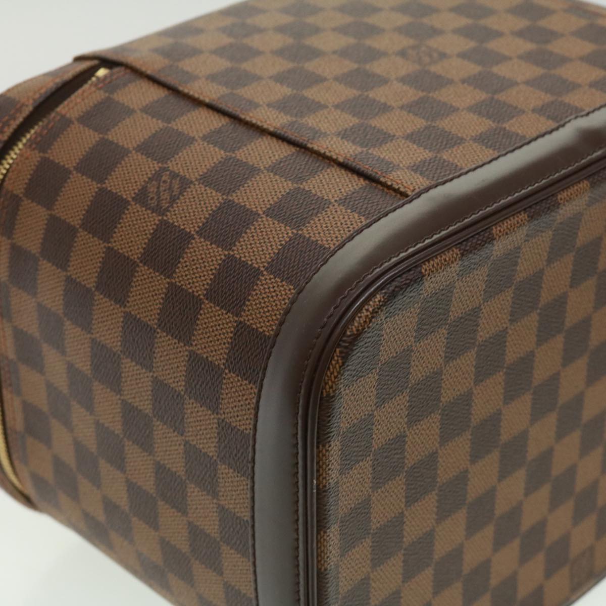 LOUIS VUITTON Damier Ebene Nice Hand Bag SPO 2way N47280 LV Auth 32758