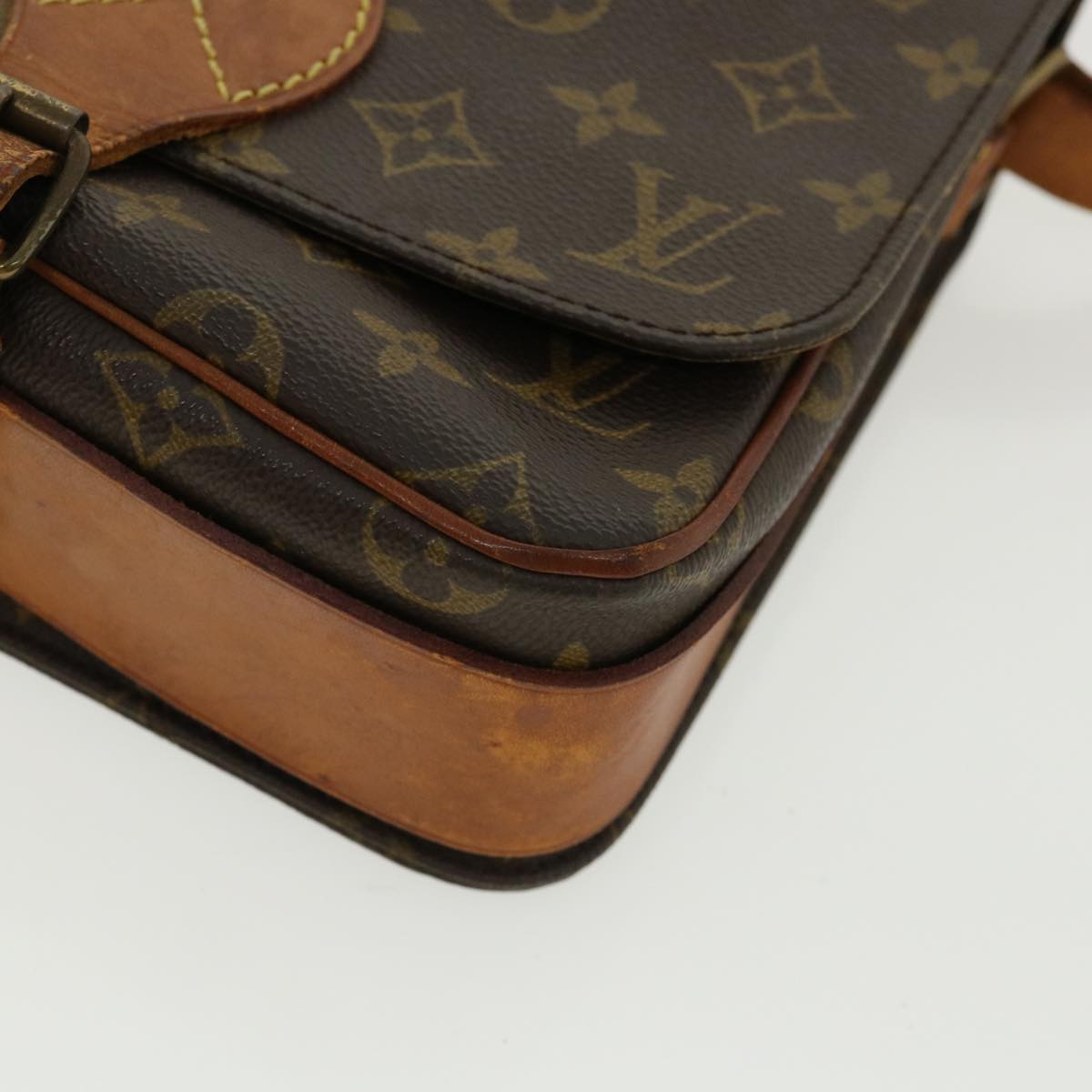 LOUIS VUITTON Monogram Cartouchiere MM Shoulder Bag M51253 LV Auth 32820