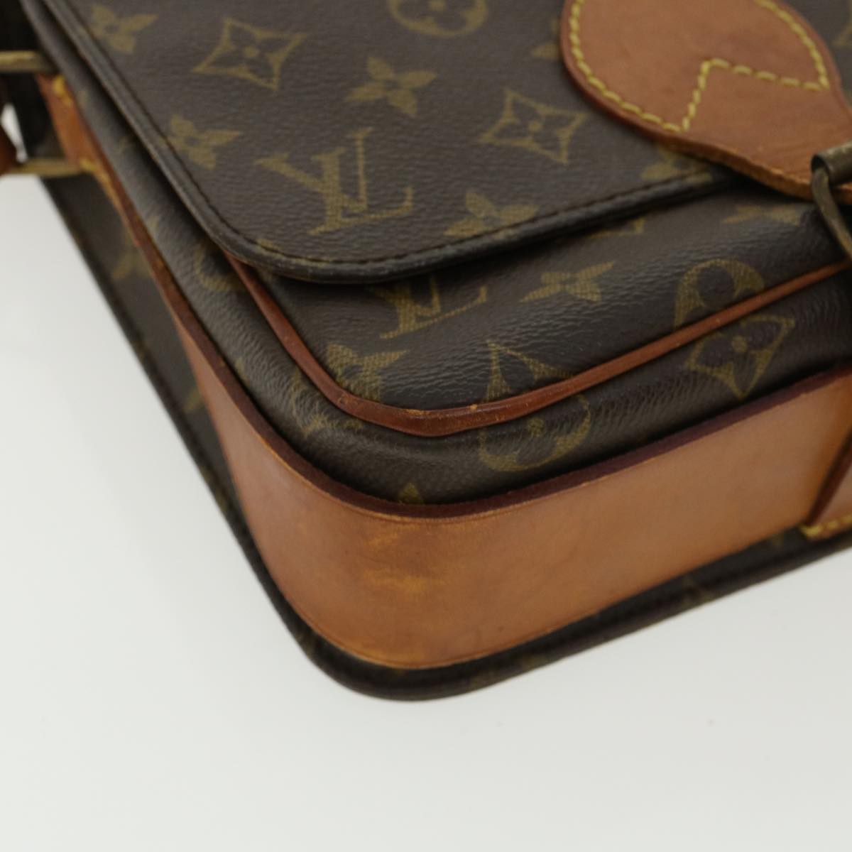 LOUIS VUITTON Monogram Cartouchiere MM Shoulder Bag M51253 LV Auth 32820