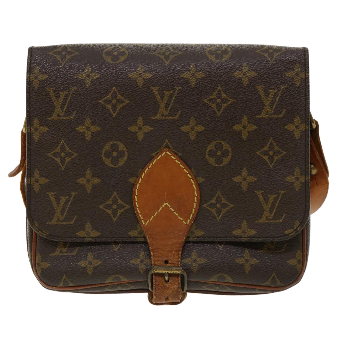 LOUIS VUITTON Monogram Cartouchiere MM Shoulder Bag M51253 LV Auth 32820