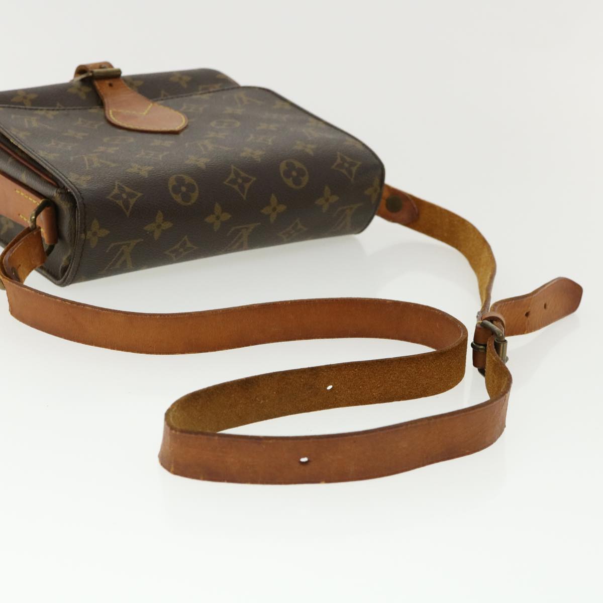 LOUIS VUITTON Monogram Cartouchiere MM Shoulder Bag M51253 LV Auth 32820