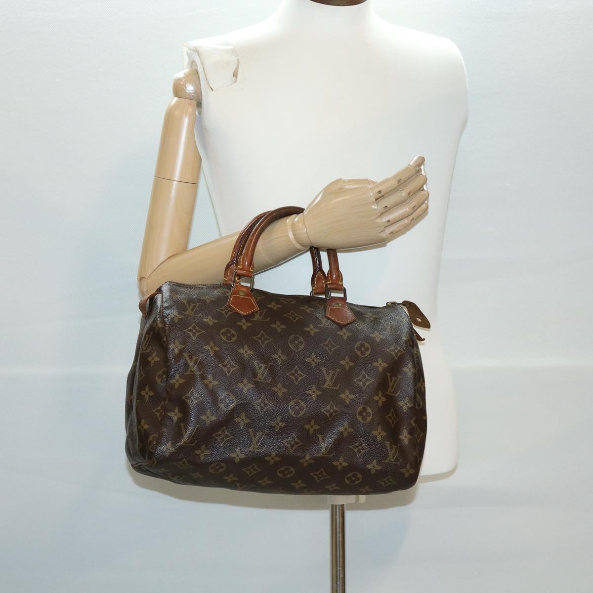 LOUIS VUITTON Monogram Speedy 30 Hand Bag M41526 LV Auth 32849