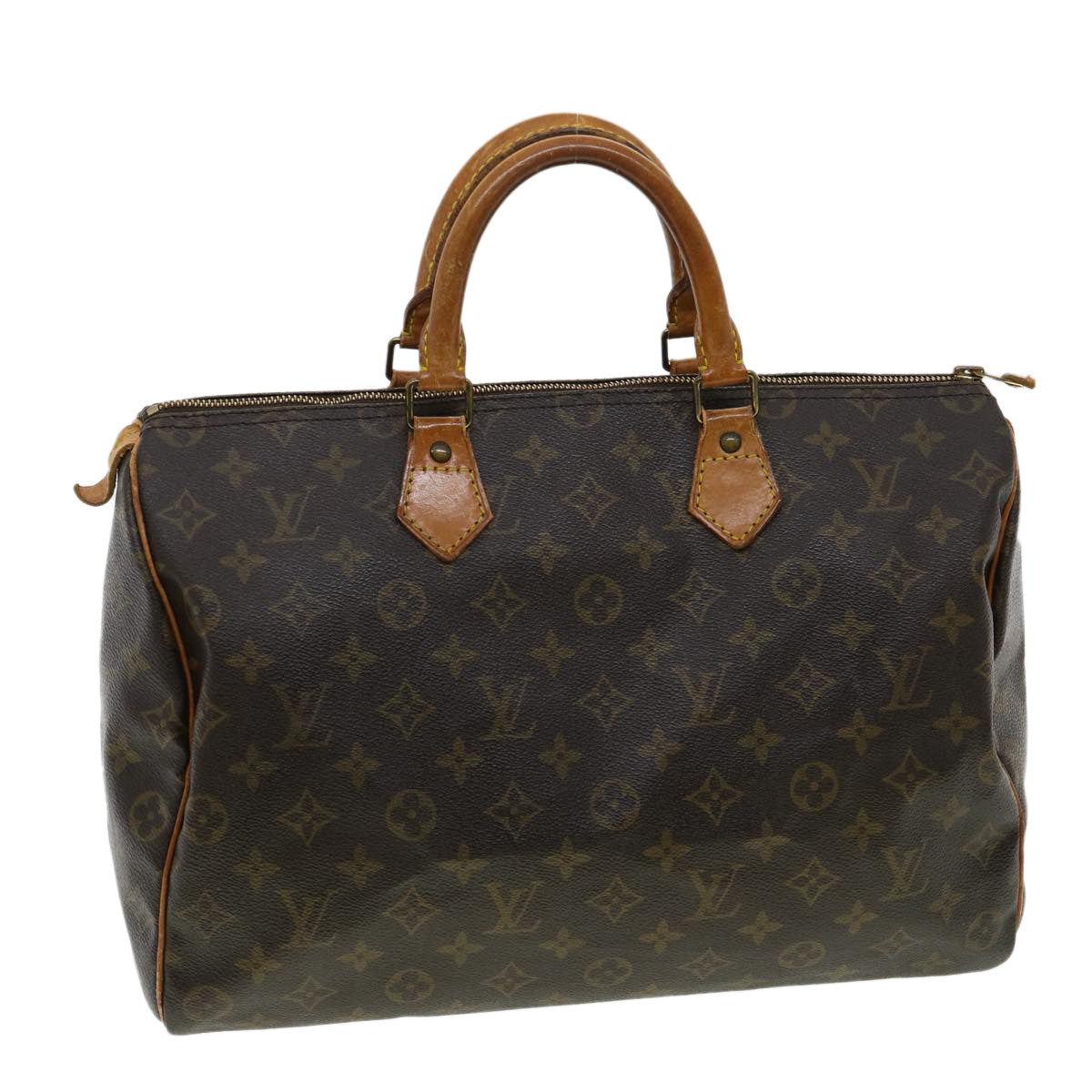 LOUIS VUITTON Monogram Speedy 35 Hand Bag M41524 LV Auth 32857