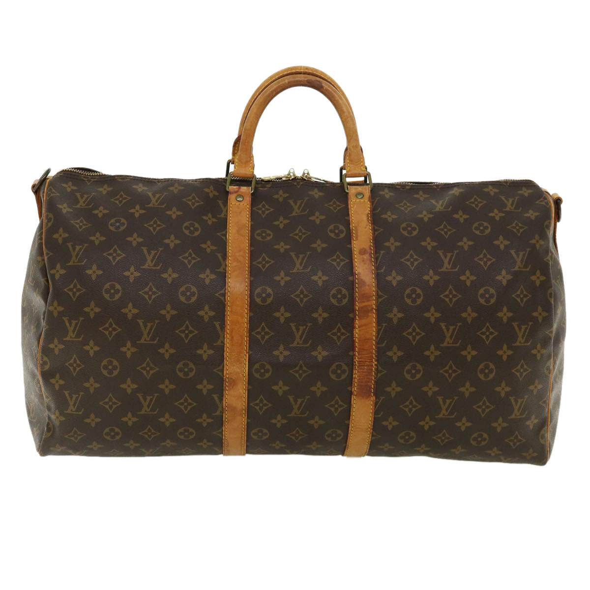 LOUIS VUITTON Monogram Keepall Bandouliere 55 Boston Bag M41414 LV Auth 32943