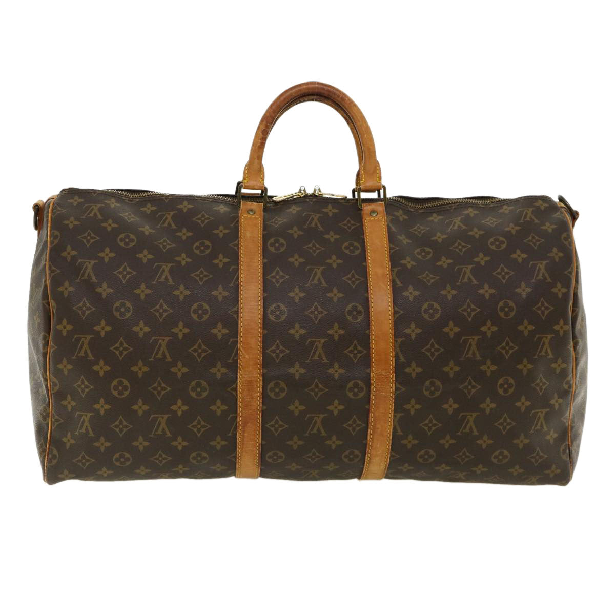 LOUIS VUITTON Monogram Keepall Bandouliere 55 Boston Bag M41414 LV Auth 32943