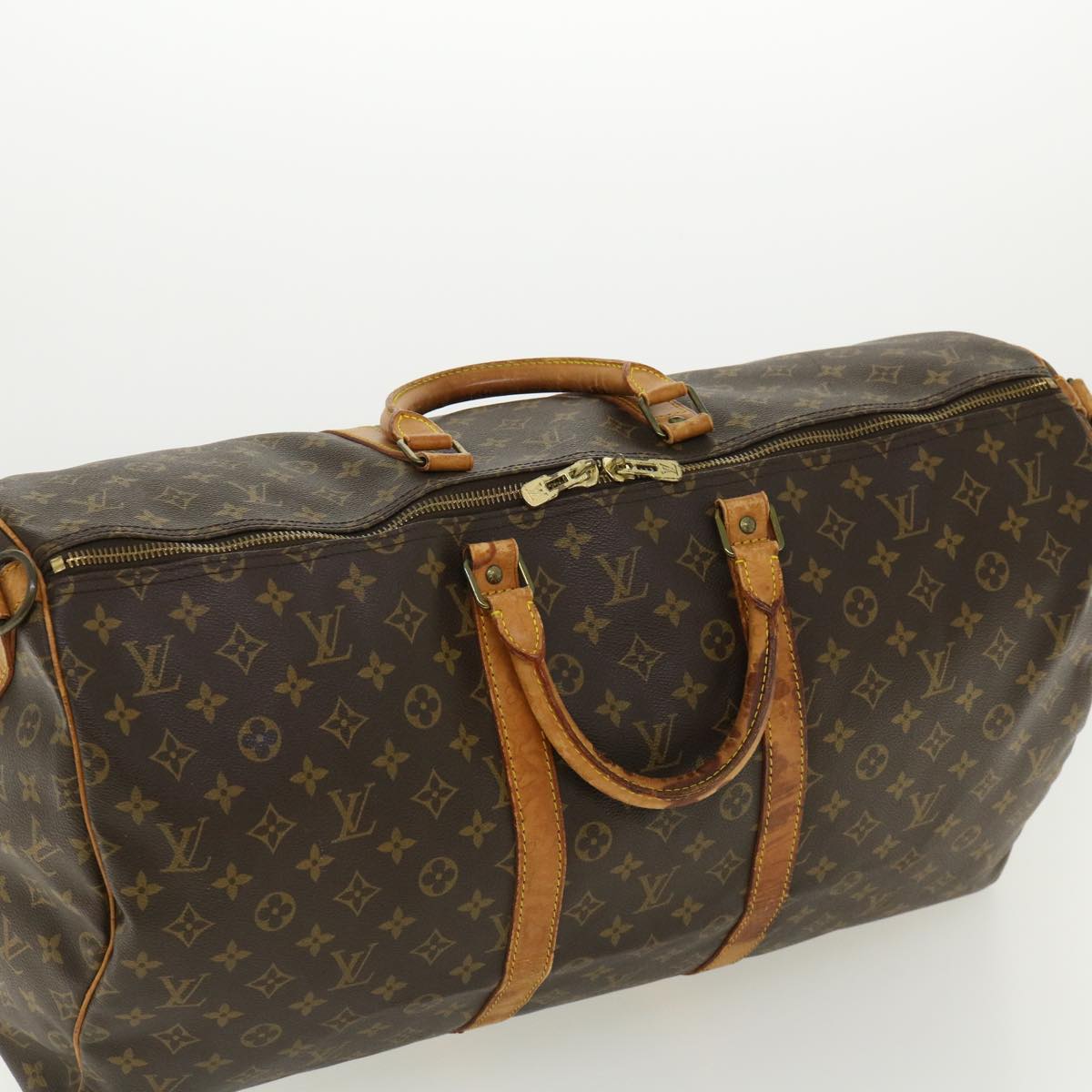 LOUIS VUITTON Monogram Keepall Bandouliere 55 Boston Bag M41414 LV Auth 32943