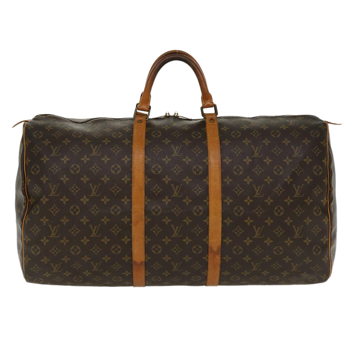 LOUIS VUITTON Monogram Keepall 60 Boston Bag M41422 LV Auth 33067