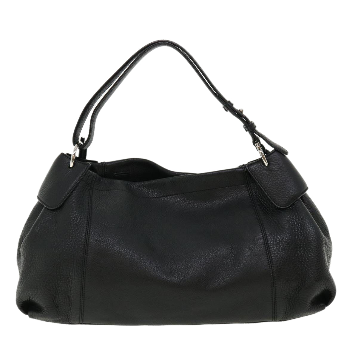 Salvatore Ferragamo Hand Bag Leather Black Auth 33126 - 0