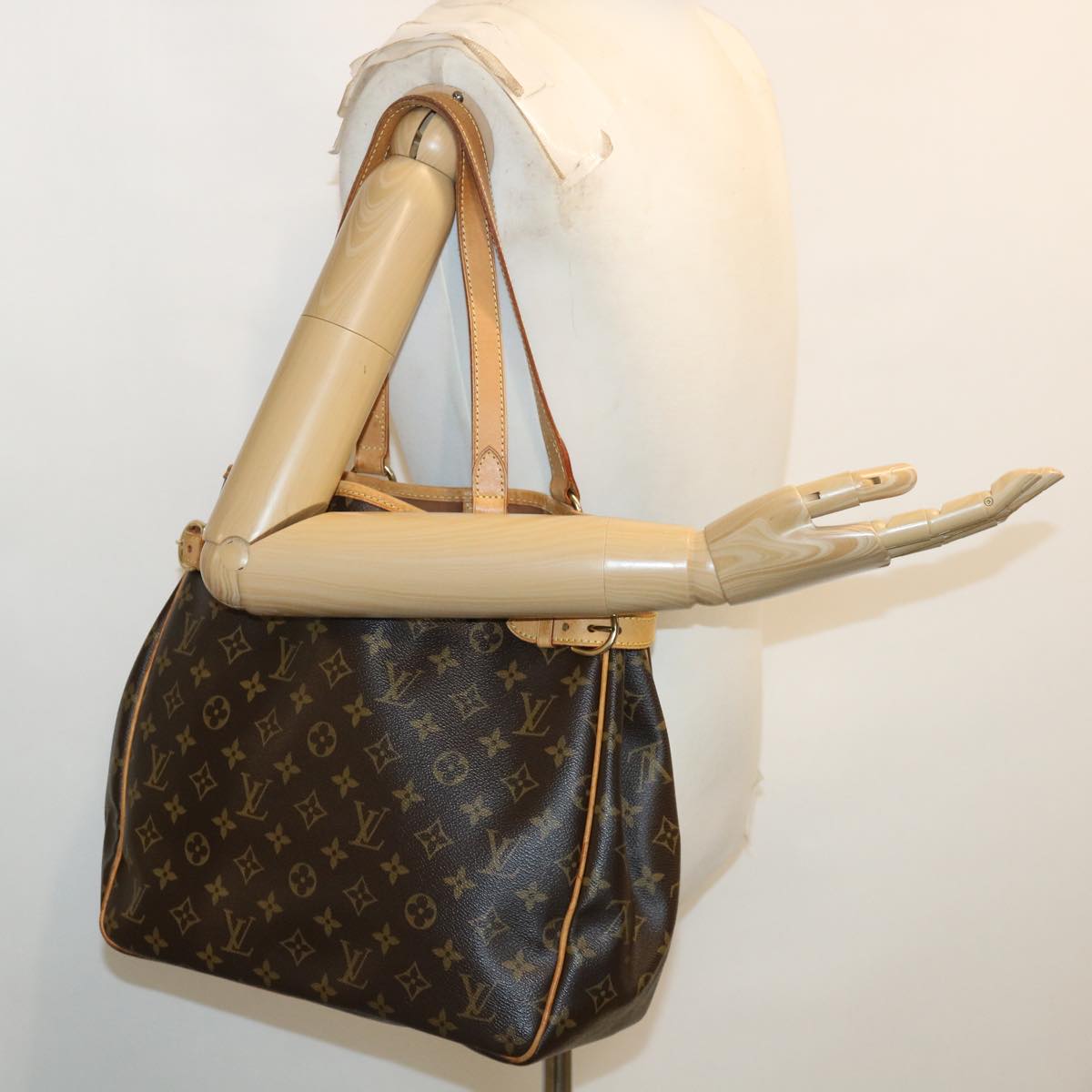 LOUIS VUITTON Monogram Batignolles Vertical Tote Bag M51153 LV Auth 33191