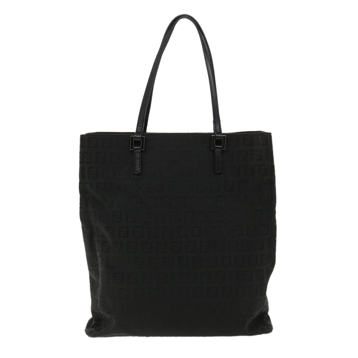 FENDI Zucchino Canvas Hand Bag Black Auth 33232 - 0