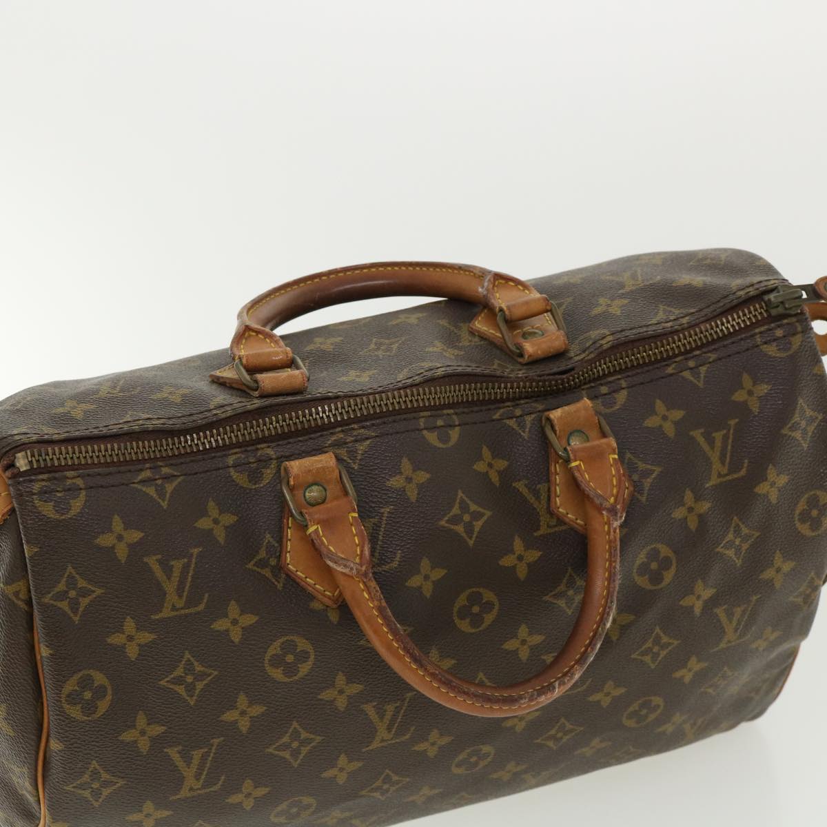 LOUIS VUITTON Monogram Speedy 35 Hand Bag M41524 LV Auth 33254