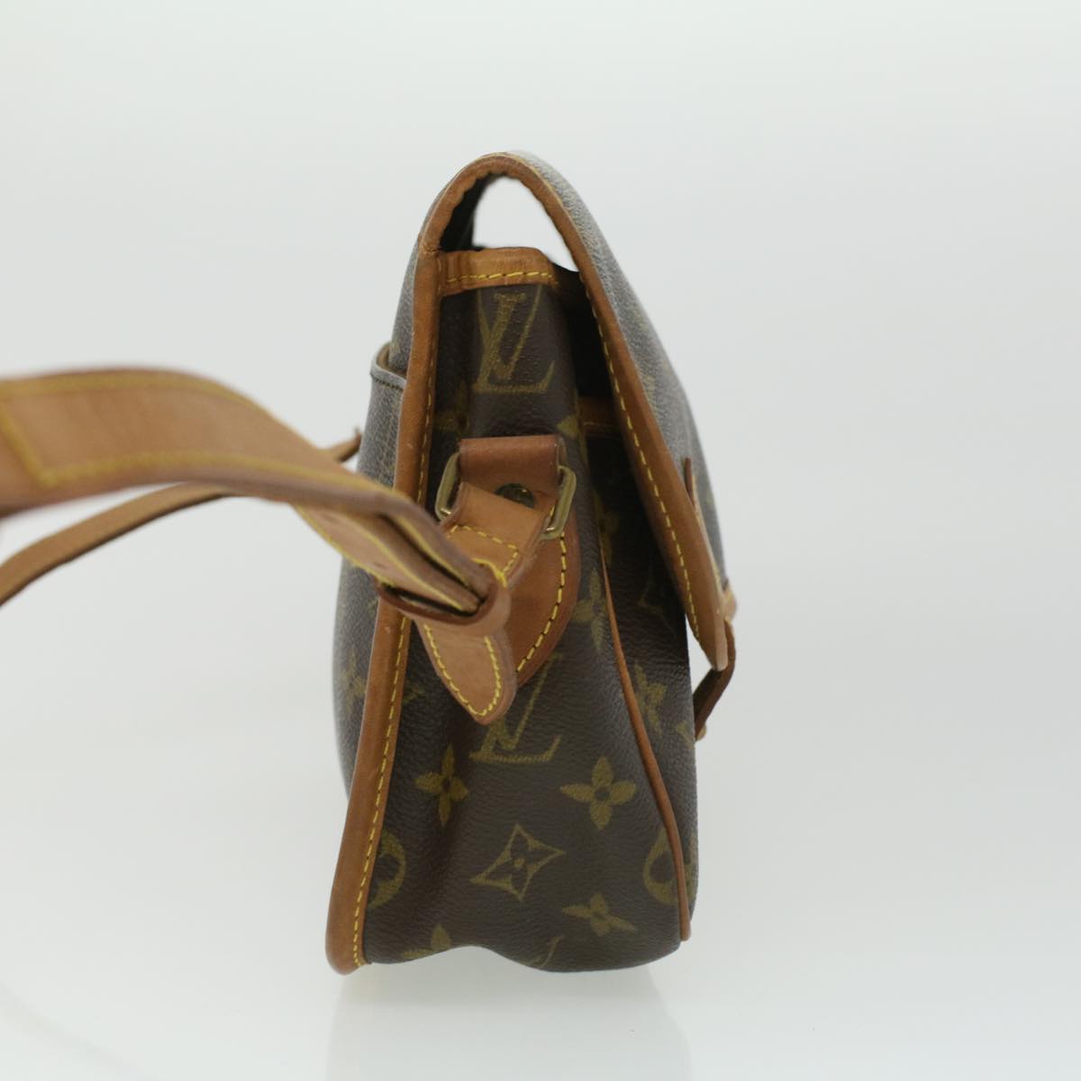 LOUIS VUITTON Monogram Gibeciere MM Shoulder Bag M42247 LV Auth 33257