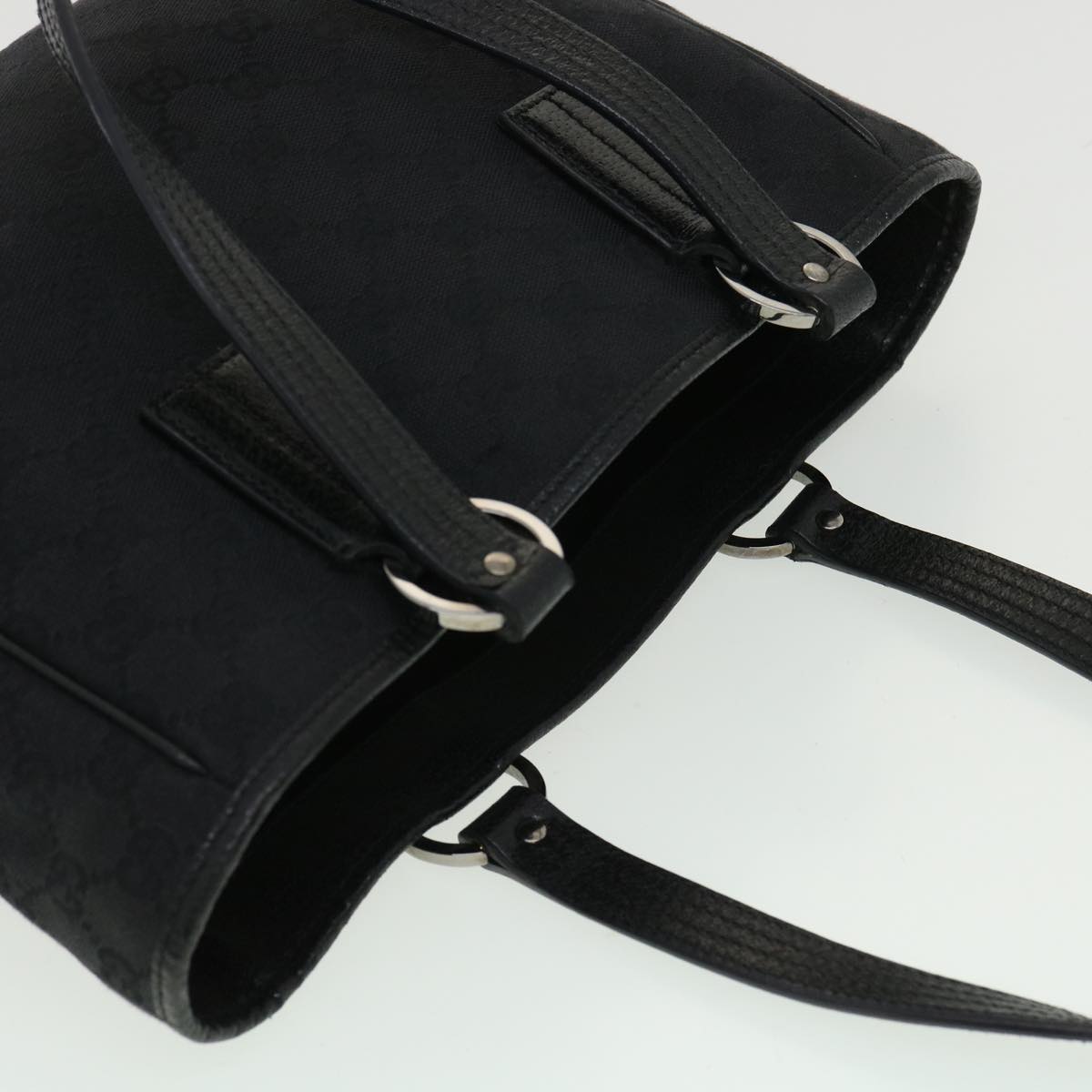 GUCCI GG Canvas Shoulder Bag Black Auth 33263
