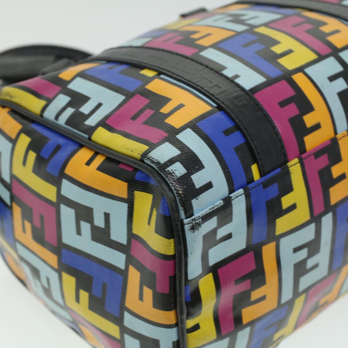 FENDI Zucca Canvas Hand Bag Multicolor Auth 33276