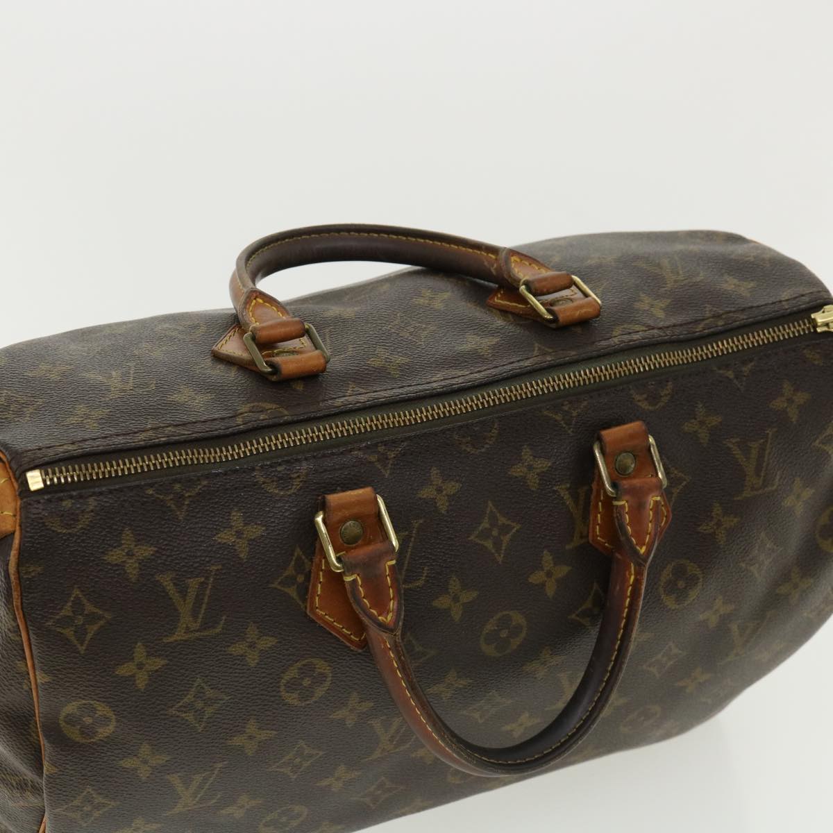 LOUIS VUITTON Monogram Speedy 35 Hand Bag M41524 LV Auth 33311