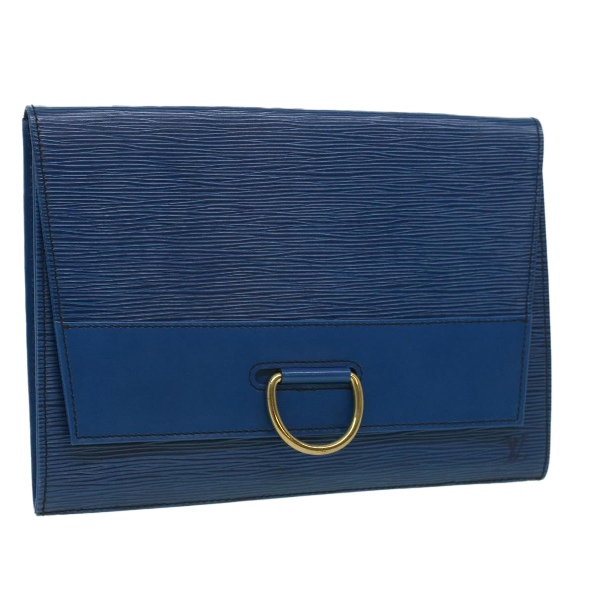 LOUIS VUITTON Epi Jena Clutch Bag Blue M52715 LV Auth 33369