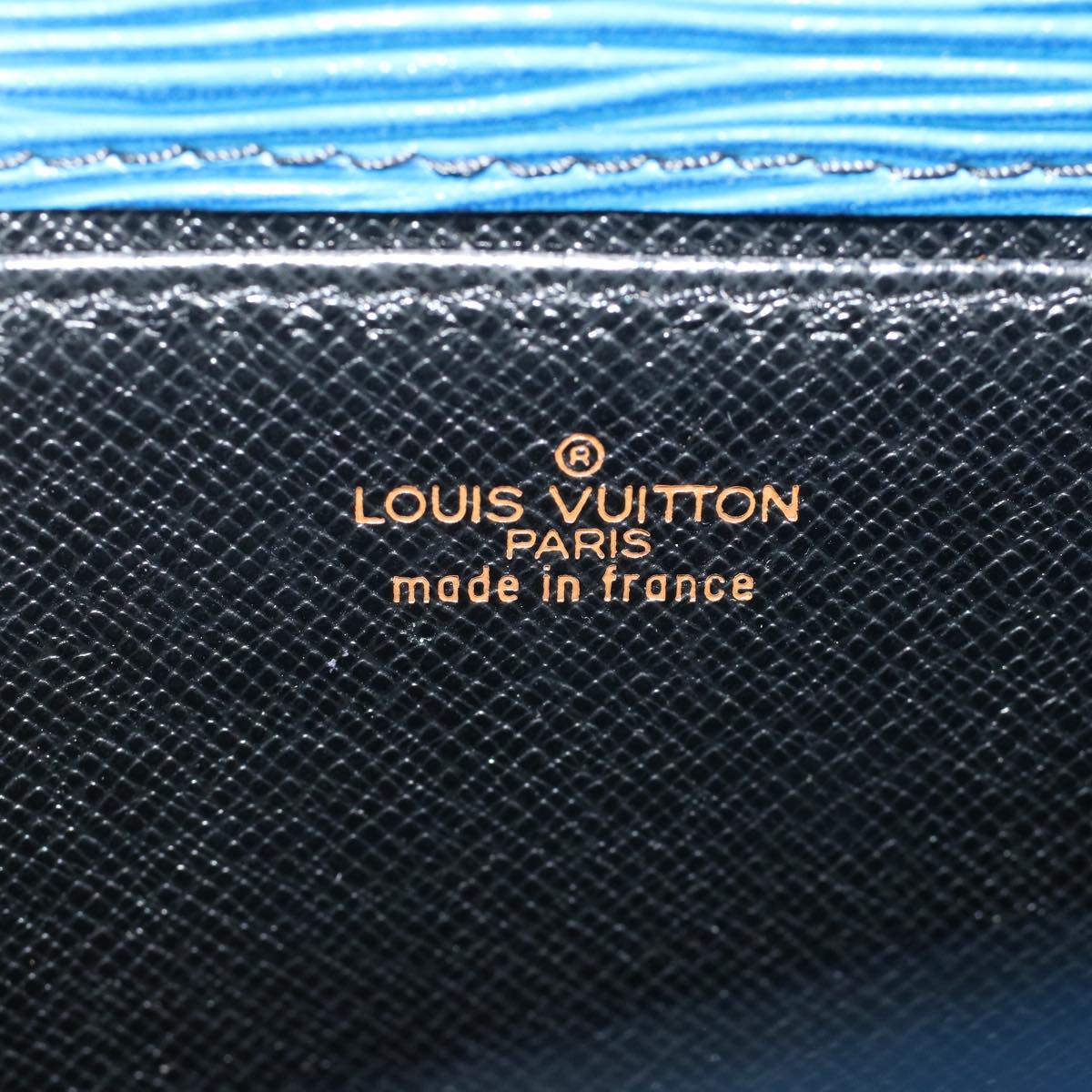 LOUIS VUITTON Epi Jena Clutch Bag Blue M52715 LV Auth 33369