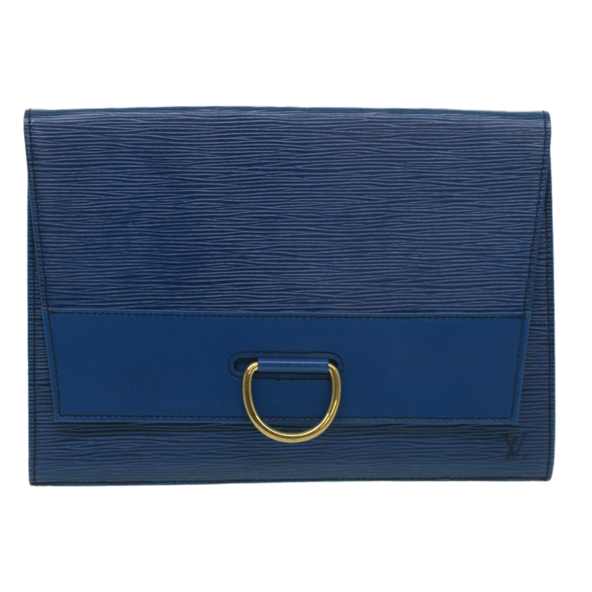 LOUIS VUITTON Epi Jena Clutch Bag Blue M52715 LV Auth 33369