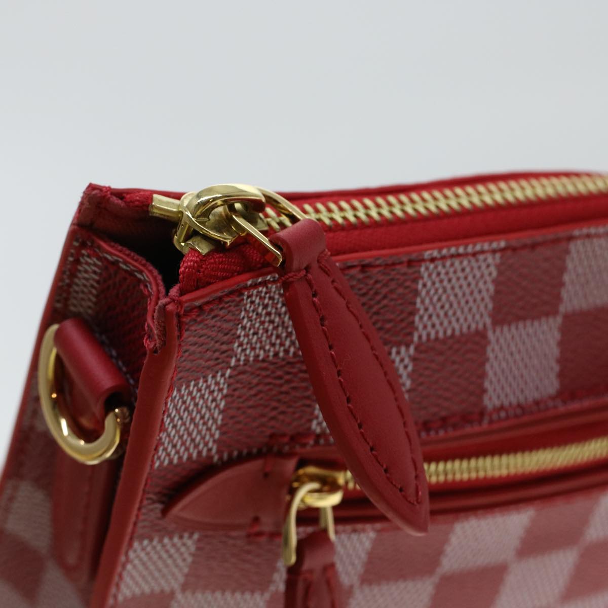 LOUIS VUITTON Damier Color Module Clutch Bag 2way Red N41306 LV Auth 33431A