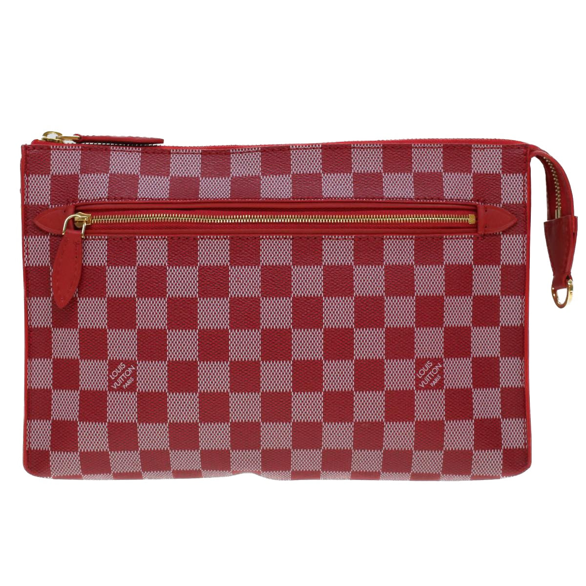 LOUIS VUITTON Damier Color Module Clutch Bag 2way Red N41306 LV Auth 33431A