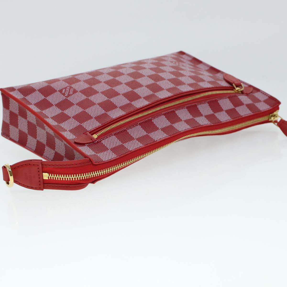 LOUIS VUITTON Damier Color Module Clutch Bag 2way Red N41306 LV Auth 33431A