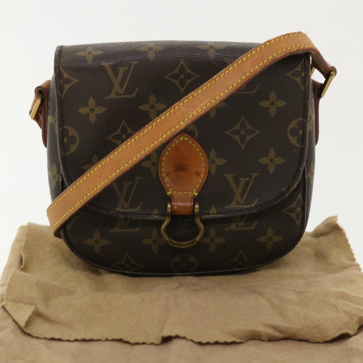 LOUIS VUITTON Monogram Saint Cloud PM Shoulder Bag M51244 LV Auth 33465