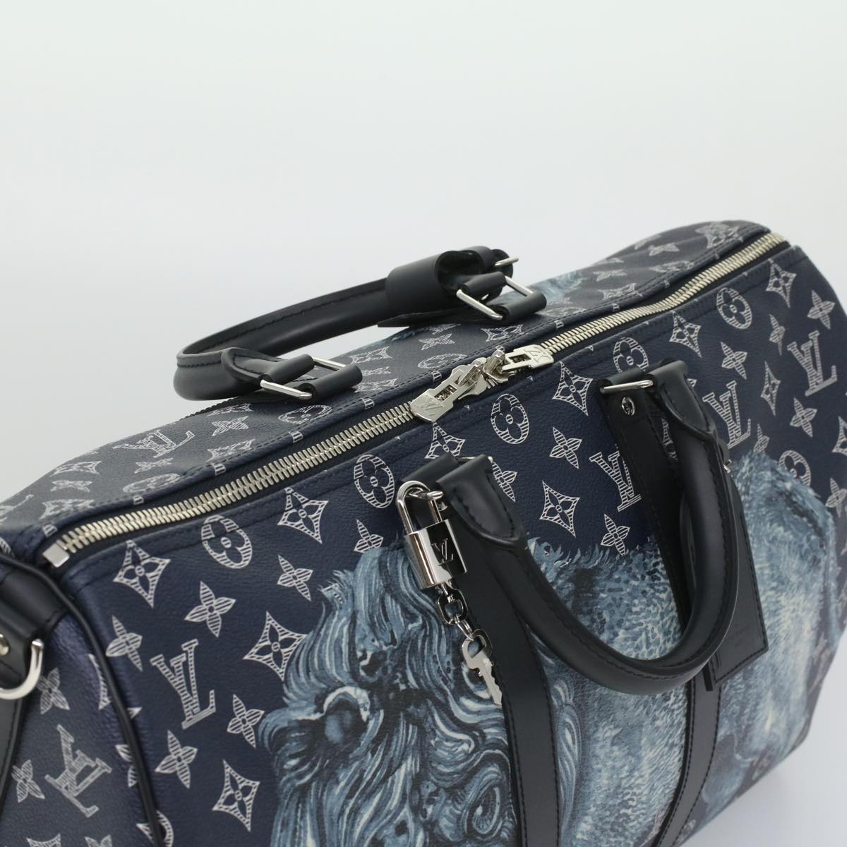 LOUIS VUITTON Monogram savanna Keepall Bandouliere 45 Boston M54129 Auth 33473A