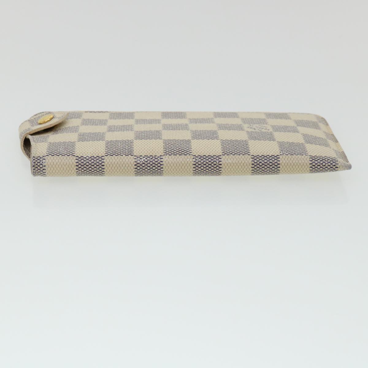 LOUIS VUITTON Damier Azur Etui A Lunettes MM Glasses Case N60025 LV Auth 33474