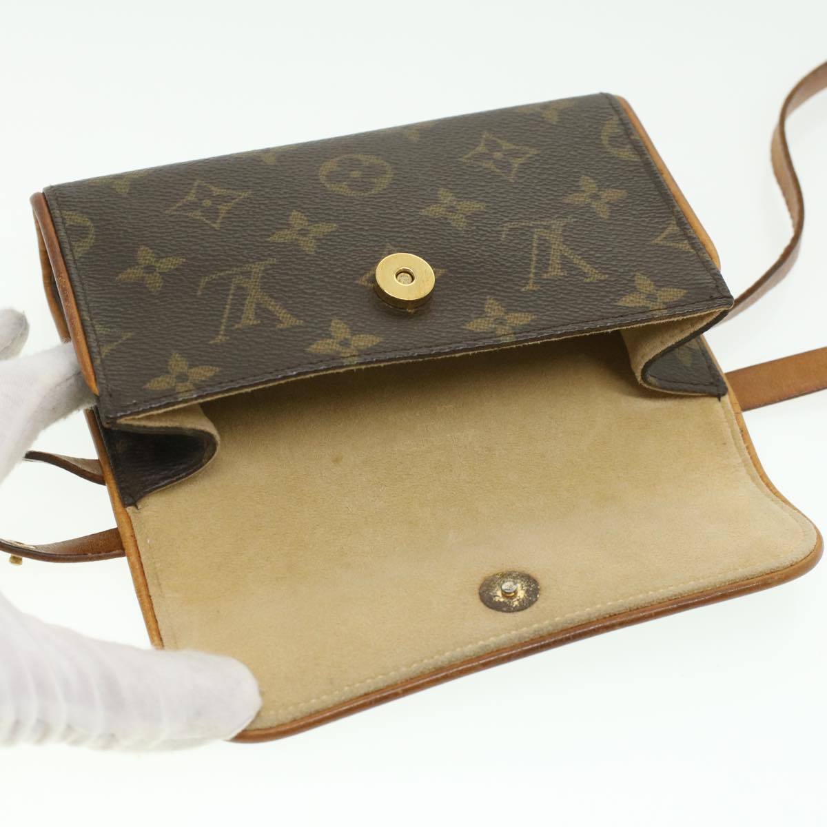 LOUIS VUITTON Monogram Pochette Florentine Waist Bag M51855 LV Auth 33590